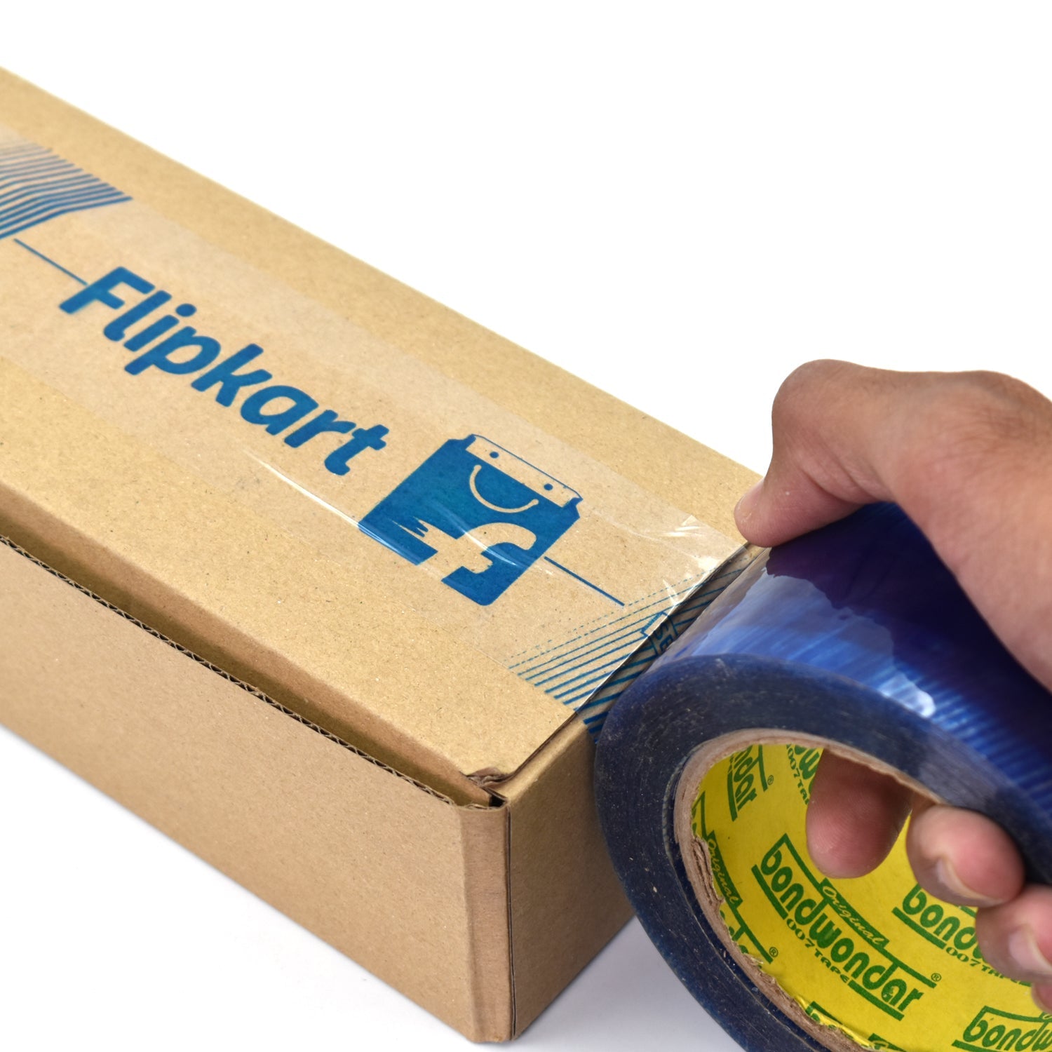 7436 Flipkart Print Blue Tape For Packaging Gifts And Products By Flipkart For Shipping And Delivering Purposes Etc. DeoDap 7436 Flipkart Print Blue Tape For Packaging Gifts And Products By Flipkart For Shipping And Delivering Purposes Etc. DeoDap